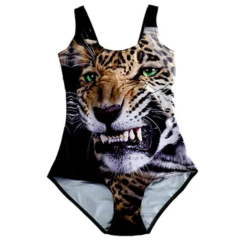 Dragoste Scânteie de Animal Leopard, Tigru de Imprimare O singură Bucată Costume de baie 2XL 3XL 4xl Femei Sexy Plus Dimensiunea rochie Bodycon Costume 4 Modele