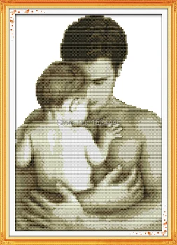 Dragostea paternă înger copil tatăl diy pictura 11CT numărat print pe panza DMC chineză cruciulițe kituri de 14CT lucru manual Seturi
