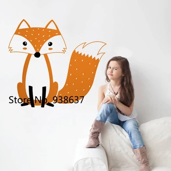 Drăguț Multicolor Paduri Fox Autocolante de Perete Decor Pepinieră Drăguț Fox Decalcomanii de Perete Dormitor Vinil Autocolant Detașabil Artă Murală JW305