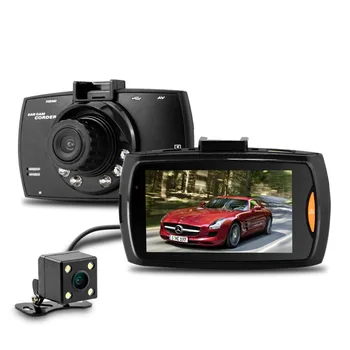 Dual Lens Masina DVR G30B Fața camerei Full HD 1080P Externe Camera din Spate 720*480P H. 264 G-senzor Dash Cam Două Camere