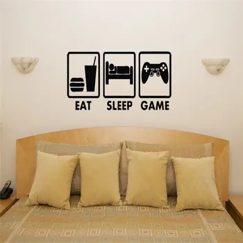 Eat Sleep Joc Xbox, Ps, Wii fanii camere de Copii Decal Autocolant de Perete decor acasă