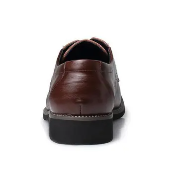 ECTIC 2018 nou brend de primăvară de moda bărbați plus dimensiune confortabile din piele pantofi casual, pantofi plat lace up rochie de mireasa Pantofi DD-050