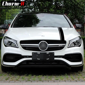 Ediția 1 Stil Top Acoperiș Capota Dungi Laterale Eticheta Autocolante pentru Mercedes Benz W117 C117 X117 CLA45 AMG Black/White/Carbon 5D