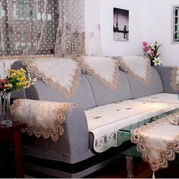 Elegant în stil European canapea spătarul prosop Brodate canapea cotiera prosop sectionale camera de zi canapea stofa 60x60cm