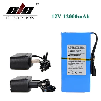 ELEOPTION Super Mare Capacitate baterie Reîncărcabilă Litiu-ion Baterie 12V DC 12000mAh DC-1212A Cu Plug