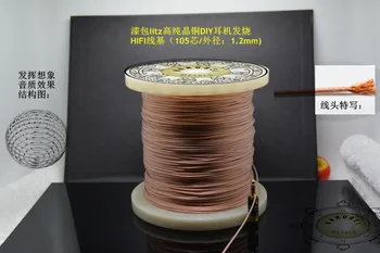 Emailate sârmă de Înaltă puritate de cristal cupru DIY sârmă căști 105 core 1.2 mm HAKUGEI cablu