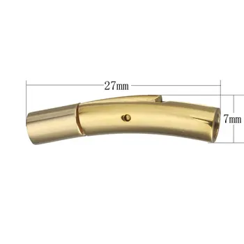 En-gros 10buc Aur-din Oțel Inoxidabil de culoare Baionetă Cleme Pentru Cablul de Piele Constatările de Bijuterii DIY Accesorii pentru Bratari