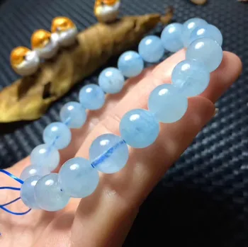 En-gros de 10mm Natural Frumos Aquamarin Albastru mare Bratari de Vindecare Reiki Femei Fermecătoare Moda Bijuterii