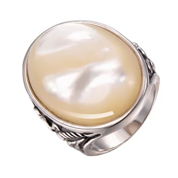 En-gros Pearl shell 925 sterling silver Ring Moda Ring Dimensiune 6 7 8 9 10 F1252