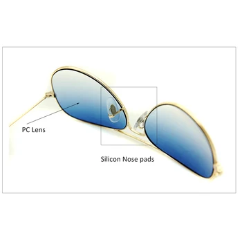 ESNBIE Clasic Pilot ochelari de Soare 3025 Design 58mm Mens Gradient Lens oculos Bărbat din Oțel Inoxidabil Ochelari de Soare Barbati Femei Vintage