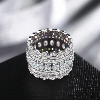 Europene argint 925 INEL de sex Feminin de Cristal de la Swarovski Rafinat dantelă gol dantelă de argint degetul arătător moda bijuterii
