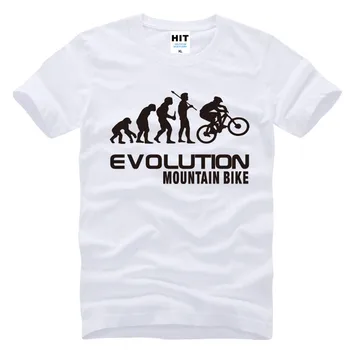 Evoluția Motociclist Munte Mens Barbati Creative Noutate Tricou T-shirt 2018 Noi Maneci Scurte O Gât Bumbac Tricou Tee