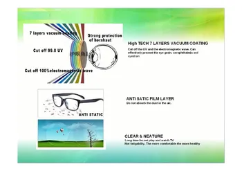 Fabricarea anti radiatii ochelari pentru calculator, telefon mobil si TV ,2 buc/ lot