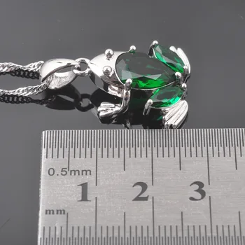 FAHOYO Verde de Zirconiu Frog Design Femei Argint 925 Seturi de Bijuterii Cercei/Pandantiv/Colier/Inele Transport Gratuit QZ0319
