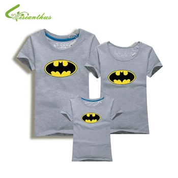 Familia Batman T Shirt de Vară a Familiei de Potrivire Haine Tatăl Mamei Desene animate pentru Copii Haine Noi din Bumbac Tricouri Transport Gratuit 5XL