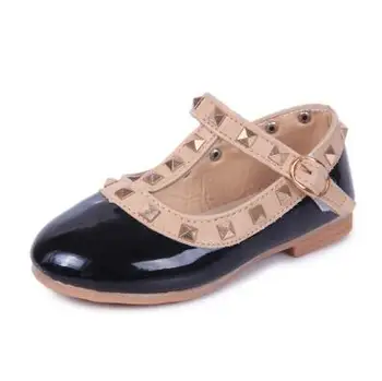 Fashsion nituri fete printesa sandale pantofi pentru copil nituri pantofi piele fete sandale plate cu fetita pantofi de dans