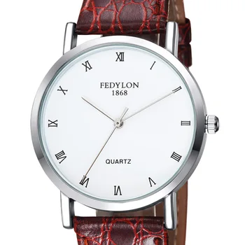 Fedylon Brand Cuarț Bărbați de Lux Casual din Piele Ceasuri de Afaceri Clasic Ultra-subțire Bărbați Cuarț ceas Relogio Masculino