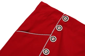 Femei 2016 Fierbinte de Vânzare de Înaltă Talie pantaloni Scurți de culoare Roșie Cu Butonul Detaliu 50 de Epocă Rockabilly Pin Up Retro Hotpants transport gratuit