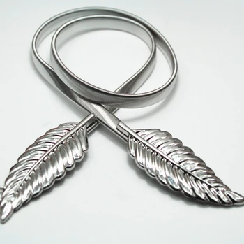 Femei sexy Catarama Design Frunze elastice de Întindere din Metal Talie Rochie Curea Skinny Ceinture Trendy en-Gros