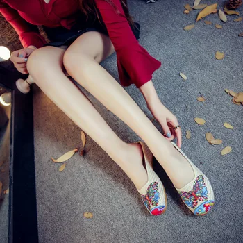 Femei Vintage Papuci De Vara Fluture Moda Chineză Vechi Peking Casual Pantofi De Flori Femeie Sandale Plus Dimensiunea 41