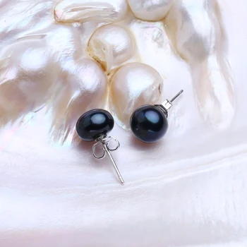 FENASY Bijuterii Perla,perla naturala cercei stud cercei,cercei pentru femei,bijuterii de argint sterlină Logodna cercei 2017