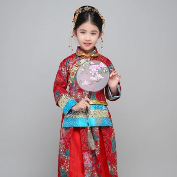 Fete Populară Chineză Dans Costum Rochie de Mireasa Traditionala pentru Copii Vechi Hanfu Costum pentru Scena de Partid Îmbrăcăminte 89
