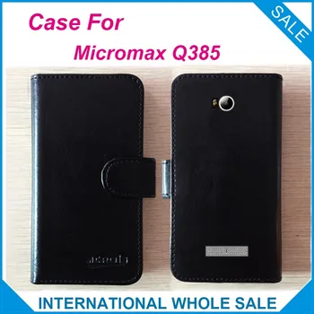 Fierbinte! 2017 Micromax Q385 Caz,6 Culori De Înaltă Calitate Din Piele Exclusive Caz Pentru Micromax Canvas Scânteie 3 Q385 Telefon Sac De Urmărire