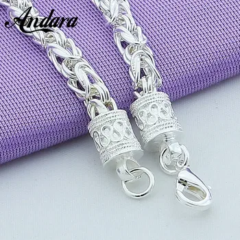 Fierbinte de Vânzare 925 De Bijuterii de Argint Brățară Bărbați 20cm Link-ul Lanț de Mână Brățări Pentru Femei Y134