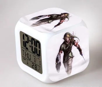 Fierbinte joc Legend of Zelda Ceasuri de Alarmă,LED aprins Schimbare de Culoare Digitale ceasuri de alarmă pentru camere de copii Multifunctio jucarie cadou