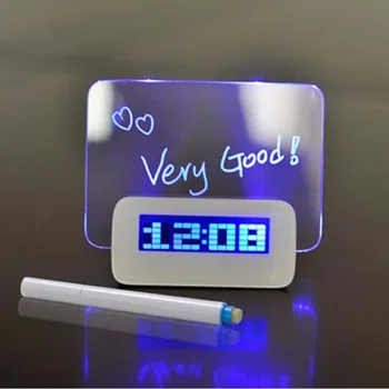 Fluorescente LED Digital Ceas cu Alarmă cu Mesaj de Bord Digital Ceas cu Alarmă Calendar electronice Digitale desktop ceasuri de masa