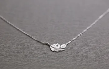 Flyleaf Argint 925 Simplu Pene Coliere & Pandantive Pentru Femei Cadouri Pentru Fete Hipoalergenic Sterling-silver-bijuterii