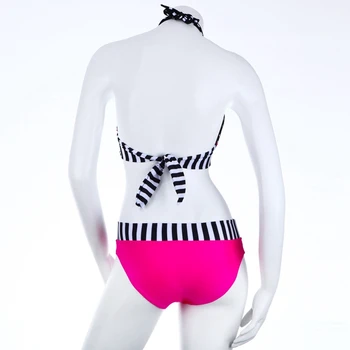 Foarte Popular de Potrivire de Culoare Bikini Set Mozaic de costume de Baie Dot Imprimate Bikini Femei din Două piese de Baie Costum de baie Split, Costume de baie