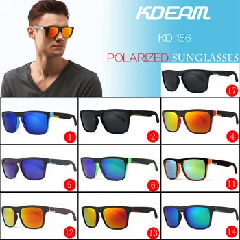 Foarte Recomandat KDEAM Oglindă Polarizat ochelari de Soare Barbati Pătrat Sport Ochelari de Soare Femei UV gafas de sol Cu Arahide Caz KD156
