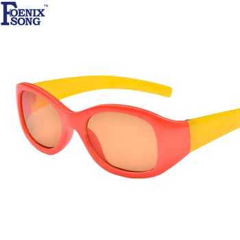 FOENIXSONG Negru Copii ochelari de Soare de Brand Nou de Ochelari de Soare pentru Fete Baieti Oculos de sol Masculino de sex Feminin de Ochelari