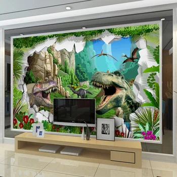 Foto personalizat de Hârtie de Perete pictura Murala desen Animat 3D Dinozaur Pădure, Peisaj, Tapet Dormitor Copii Restaurant Creativ Fundal Pictura