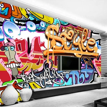 Foto personalizat Tapet Non-țesute 3D, Abstract, Arta Graffiti Mare Pictura pe Perete Camera de zi Bar TV de Fundal pictura Murala de Perete Tapet