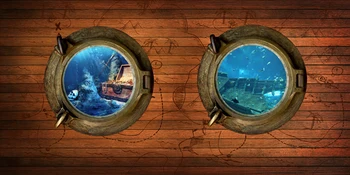 Fotografie tapet 3D stereo pirat lume submarin tapet restaurant tapet copii, tapet camera murală