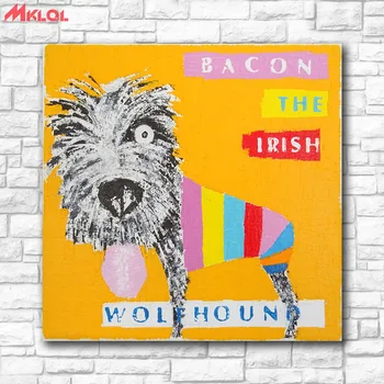 Francis Bacon Wolfhound Irlandez Câine Paiting Decor Acasă Pe Panza, Arta De Perete Moderne Pânză De Imprimare Poster Canvas Tablou Fara Rama
