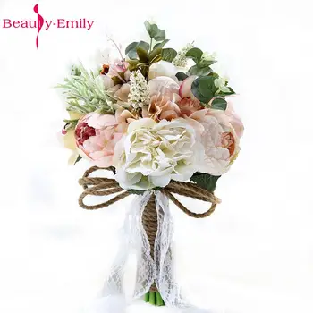Frumusete-Emily Nou Europeană Flori Natura Creativa Mireasa Care Deține Buchet De Flori De Nunta De Simulare Noiva Buque