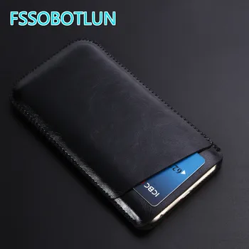 FSSOBOTLUN Pentru iphone 8 8 plus 4.7 5.5 inch de Lux din Microfibră Piele Maneca Telefon Geanta Caz Acoperire Toc Pentru iphone X 5.8