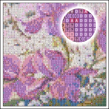 Full diamant Rotund 5D diamant pictura DIY diamant broderie violet orhidee cruciulițe Stras mozaic decor acasă LV