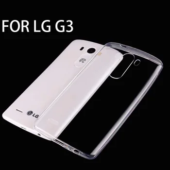 G3 ultra-subțire de Silicon Moale caz acoperire pentru LG G3 /D830/D855/D859/D858/D857/ slim Transparent capacul din spate