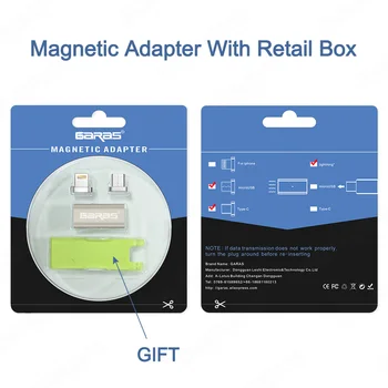 GARAS Pentru Fulger De Tip C/Micro Adaptor Magnetic Pentru iPhone/Android 3intr-1 Cablu de Date Convertor Adaptor LightningTo Micro USB