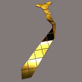 GEOMETIE Manual de Formă Geometrică Aur cu Diamante Carouri Slim Legături de Gât Moda Accesorii de Nunta Cravată de Crăciun Cadou de Aur Cravată