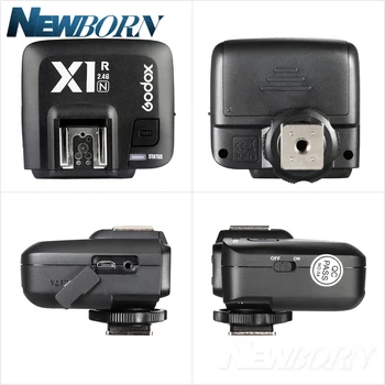 GODOX Flash Trigger X1N TTL 2.4 G Wireless Transmitter + 2 x Receptor Kit Pentru Nikon D800 D3X D3 D2X D2H D1H D1X D700 D300 D200