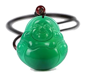 Green Jade Buddha Pandantiv Colier Frânghie De Bijuterii Cadou Piatră Prețioasă Naturale En-Gros