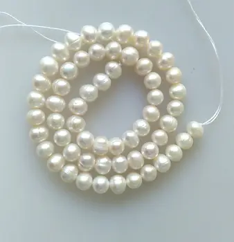 Gros de 9 - 10 mm blanc împrejurimi de runda eau douce perles perles ro vrac pierre