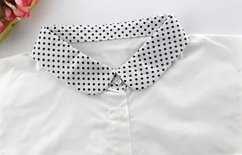 Guler fals Profesionale bluza detasabila pentru femei de moda false tricou Bumbac doamna punct de val cămașă de sex feminin papusa collier femme