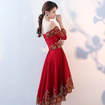 Halat de serată 2018 Noi Vin roșu backless lace up rochie de seara cu Aplicatii de Petrecere, Rochii de bal rochii de croitor Personalizate