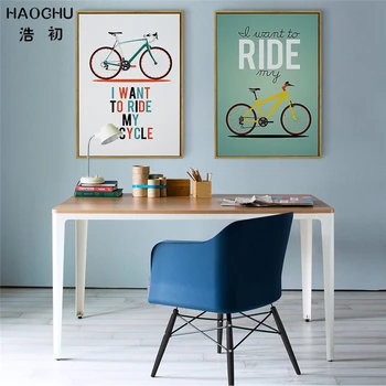 HAOCHU Imagine de Epocă Vreau Să Plimbare cu Bicicleta Mea Film Poster Bar Retro Panza Pictura Decor de Perete Pentru Băieți Dormitor